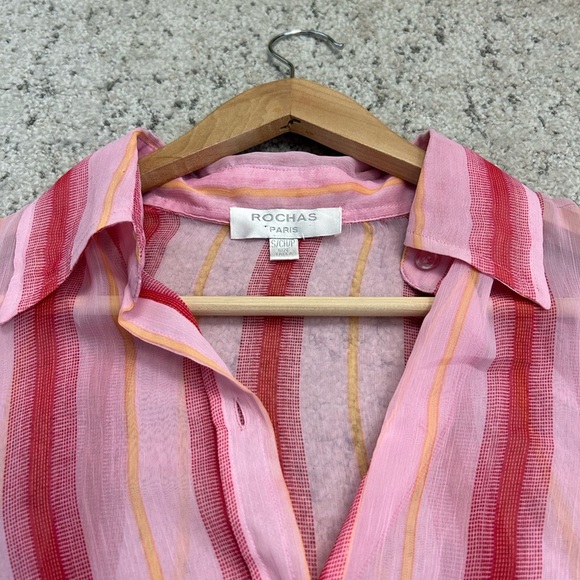 Roshas Paris S vintage sheer blouse in excellent vintage condition! Lux & rare! - Picture 13 of 15